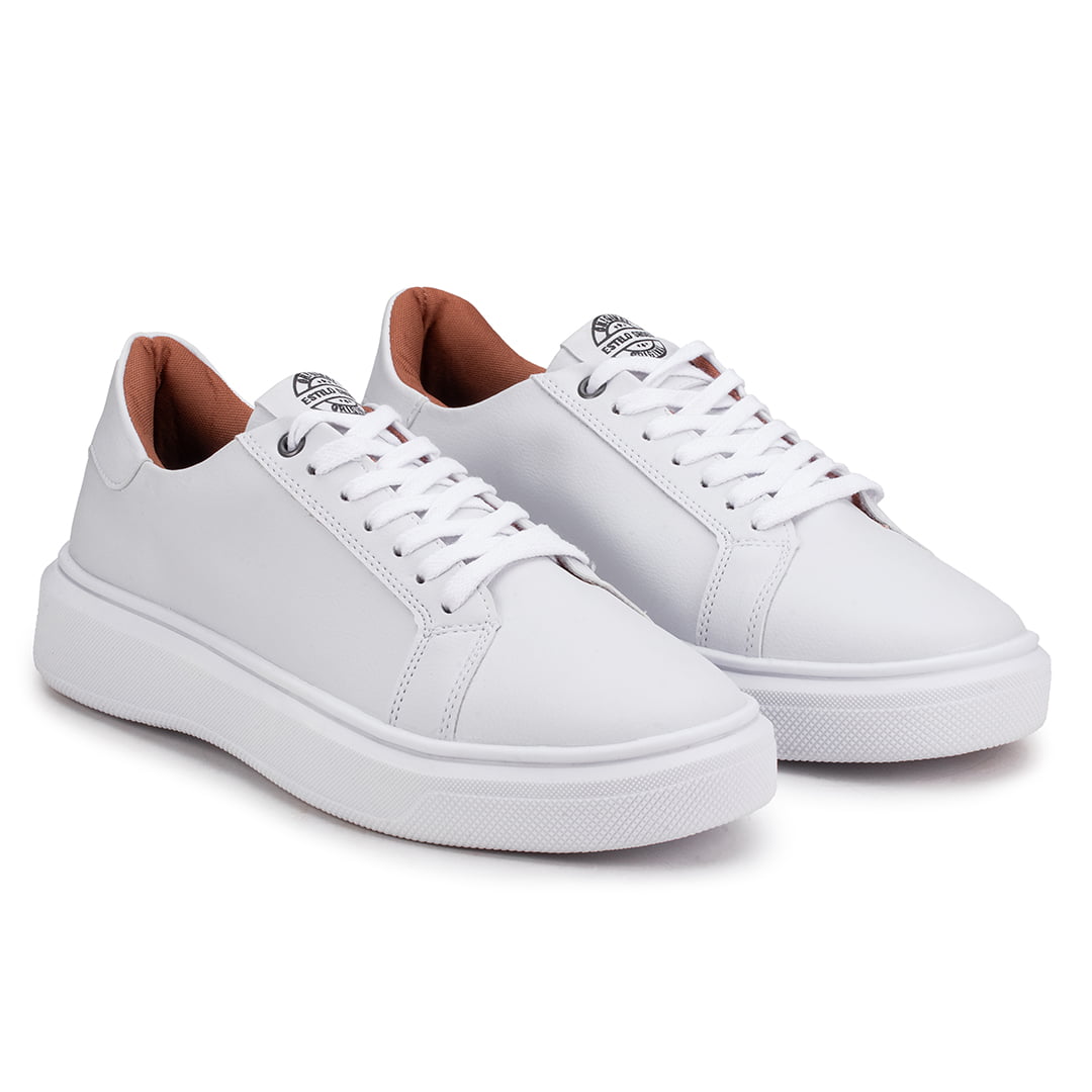 Sapatenis Tenis Casual Masculino Branco Original Adulto