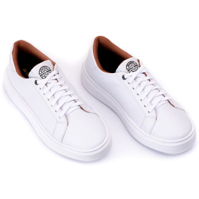 Sapatenis Tenis Casual Masculino Branco Original Adulto