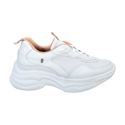 Tênis Feminino Chunck Sneaker Casual Plataforma Branco